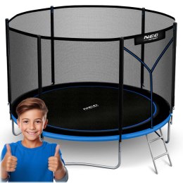 Neo-Sport Trampolina ogrodowa 6ft/183cm z siatką zewnętrzną i drabinką Neo-Sport