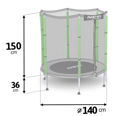 Neo-Sport Trampolina ogrodowa dla dzieci 140 cm 4,5ft Neo-Sport Neo-Sport Trampolina ogrodowa dla dzieci 140 cm 4,5ft Neo-Sport
