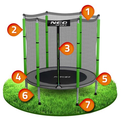 Neo-Sport Trampolina ogrodowa dla dzieci 140 cm 4,5ft Neo-Sport Neo-Sport Trampolina ogrodowa dla dzieci 140 cm 4,5ft Neo-Sport