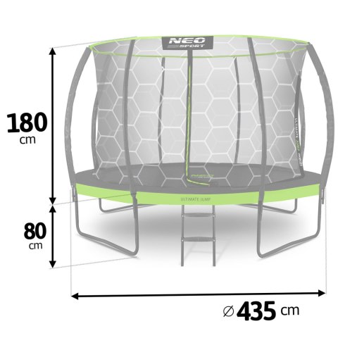 Neo-Sport Trampolina ogrodowa profilowana 14ft/435cm z siatką wewnętrzną Neo-Sport Neo-Sport Trampolina ogrodowa profilowana 14ft/435cm z siatką wewnętrzną Neo-Sport