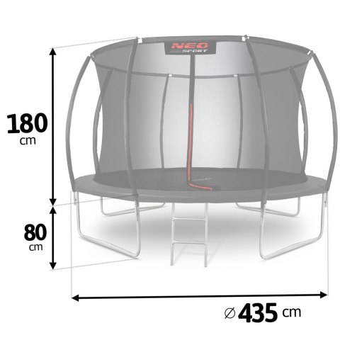 Neo-Sport Trampolina ogrodowa profilowana 14ft/435cm z siatką wewnętrzną Neo-Sport Neo-Sport Trampolina ogrodowa profilowana 14ft/435cm z siatką wewnętrzną Neo-Sport