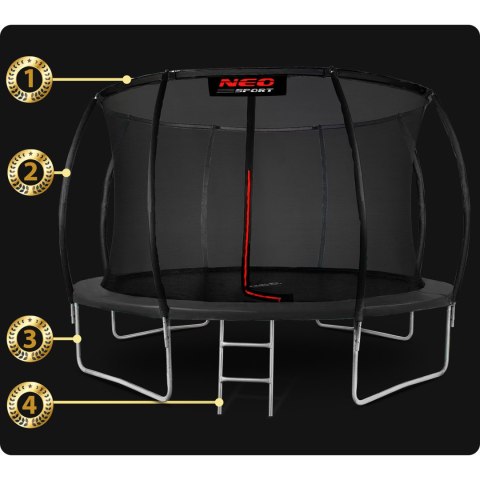 Neo-Sport Trampolina ogrodowa profilowana 14ft/435cm z siatką wewnętrzną Neo-Sport Neo-Sport Trampolina ogrodowa profilowana 14ft/435cm z siatką wewnętrzną Neo-Sport