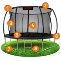 Neo-Sport Trampolina ogrodowa profilowana 14ft/435cm z siatką wewnętrzną Neo-Sport