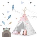 Nukido Namiot tipi dla dzieci z girlandą i światełkami Nukido - różowy Nukido Namiot tipi dla dzieci z girlandą i światełkami Nukido - różowy