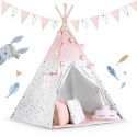 Nukido Namiot tipi dla dzieci z girlandą i światełkami Nukido - różowy Nukido Namiot tipi dla dzieci z girlandą i światełkami Nukido - różowy