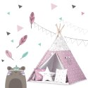 Nukido Namiot tipi dla dzieci ze światełkami Nukido - różowe w gwiazdki Nukido Namiot tipi dla dzieci ze światełkami Nukido - różowe w gwiazdki
