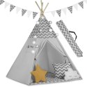 Nukido Namiot tipi dla dzieci ze światełkami Nukido - szary Nukido Namiot tipi dla dzieci ze światełkami Nukido - szary