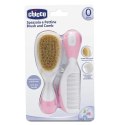 CHICCO 00006569100000 Szczotka+grzebień naturalne włosie róż CHICCO 00006569100000 Szczotka+grzebień naturalne włosie róż