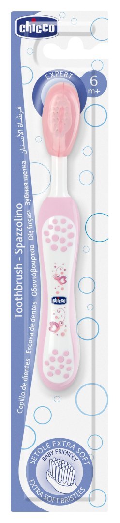 CHICCO 00006958100000 Szczoteczka do zębów różowa* CHICCO 00006958100000 Szczoteczka do zębów różowa*