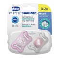 CHICCO 00075126110000 Smoczek MICRO różowy sil 0-2m 2 szt