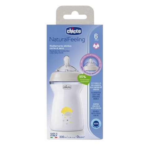 CHICCO 00081335300000 Butelka NF plastikowa 6m+ 330 ml neutralna CHICCO 00081335300000 Butelka NF plastikowa 6m+ 330 ml neutralna