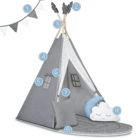 Nukido Namiot tipi dla dzieci NK-406 Nukido - szary Nukido Namiot tipi dla dzieci NK-406 Nukido - szary