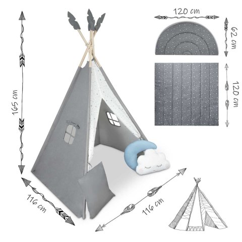 Nukido Namiot tipi dla dzieci NK-406 Nukido - szary Nukido Namiot tipi dla dzieci NK-406 Nukido - szary