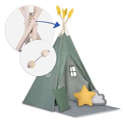 Nukido Namiot tipi dla dzieci NK-406 Nukido - zielony Nukido Namiot tipi dla dzieci NK-406 Nukido - zielony