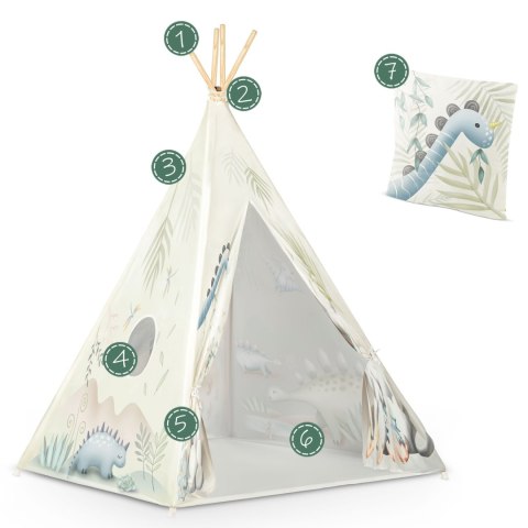 Nukido Namiot tipi dla dzieci Nukido - dinozaury Nukido Namiot tipi dla dzieci Nukido - dinozaury
