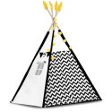 Nukido Namiot tipi dla dzieci z girlandą i światełkami Nukido biało czarny z pandą
