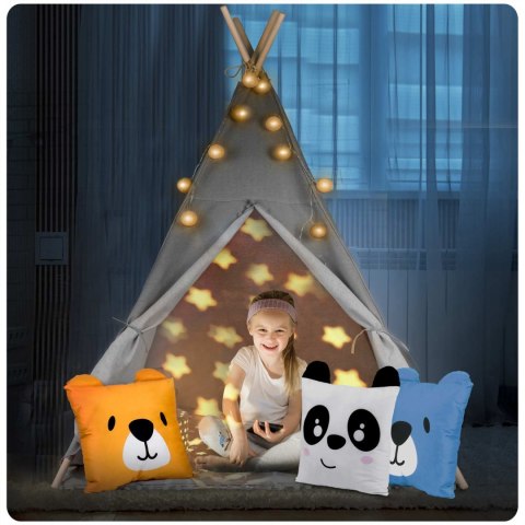 Nukido Namiot tipi dla dzieci ze światełkami Nukido - szary Nukido Namiot tipi dla dzieci ze światełkami Nukido - szary