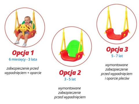 Ricokids Huśtawka bezpieczna 3w1 Miś 424 Ricokids Huśtawka bezpieczna 3w1 Miś 424