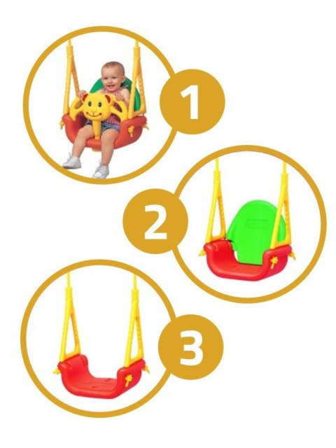 Ricokids Huśtawka bezpieczna 3w1 Miś 424 Ricokids Huśtawka bezpieczna 3w1 Miś 424
