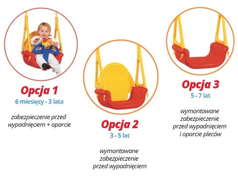 Ricokids Huśtawka bezpieczna 3w1 z grzechotką 421 Ricokids Huśtawka bezpieczna 3w1 z grzechotką 421