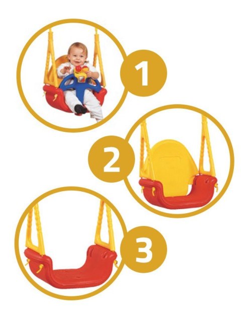 Ricokids Huśtawka bezpieczna 3w1 z grzechotką 421 Ricokids Huśtawka bezpieczna 3w1 z grzechotką 421