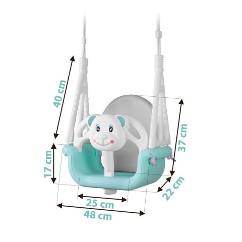 Ricokids Huśtawka kubełkowa Miś 3w1 Ricokids turkusowa Ricokids Huśtawka kubełkowa Miś 3w1 Ricokids turkusowa
