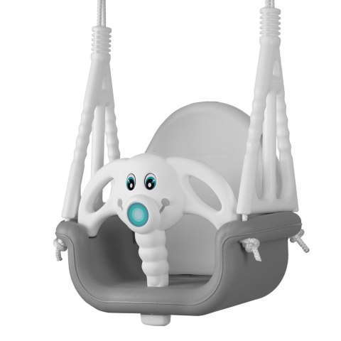Ricokids Huśtawka kubełkowa Słonik 3w1 Ricokids szaro-biała Ricokids Huśtawka kubełkowa Słonik 3w1 Ricokids szaro-biała