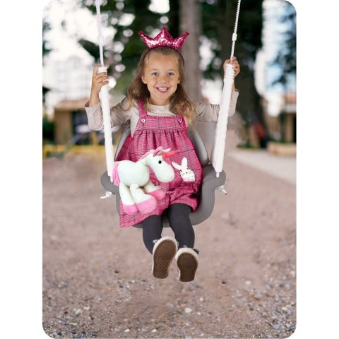 Ricokids Huśtawka kubełkowa Słonik 3w1 Ricokids szaro-biała Ricokids Huśtawka kubełkowa Słonik 3w1 Ricokids szaro-biała