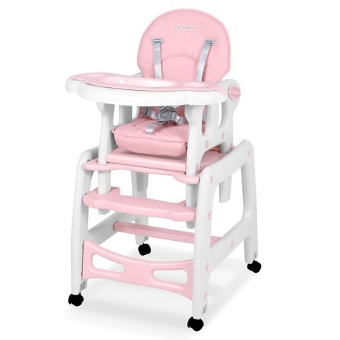 Ricokids Krzesełko do karmienia 5w1 Sinco różowe Ricokids Krzesełko do karmienia 5w1 Sinco różowe