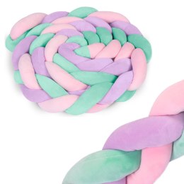 Ricokids Otulacz do łóżeczka Ricokids 3m - miętowo-różowo-fioletowy