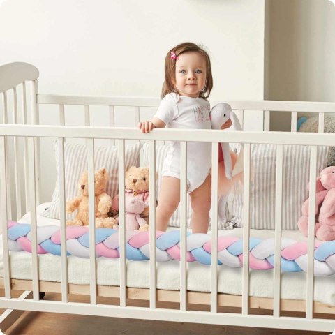 Ricokids Otulacz do łóżeczka Ricokids 3m - niebiesko-różowy Ricokids Otulacz do łóżeczka Ricokids 3m - niebiesko-różowy