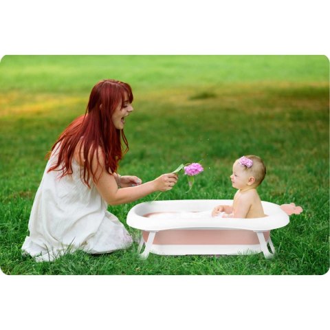 Ricokids Wanienka dla niemowląt z poduszką RK-280 biało-różowa Ricokids Wanienka dla niemowląt z poduszką RK-280 biało-różowa