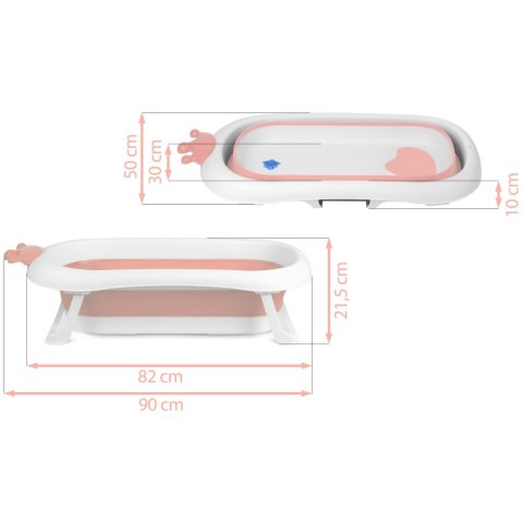 Ricokids Wanienka dla niemowląt z poduszką RK-280 biało-różowa Ricokids Wanienka dla niemowląt z poduszką RK-280 biało-różowa