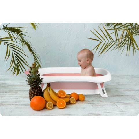 Ricokids Wanienka dla niemowląt z poduszką RK-280 biało-różowa Ricokids Wanienka dla niemowląt z poduszką RK-280 biało-różowa
