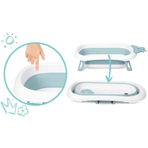 Ricokids Wanienka dla niemowląt z termometrem RK-282 biało-niebieska Ricokids Wanienka dla niemowląt z termometrem RK-282 biało-niebieska