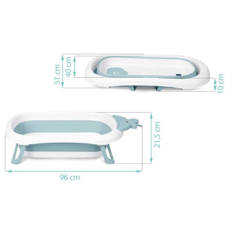 Ricokids Wanienka dla niemowląt z termometrem RK-282 biało-niebieska Ricokids Wanienka dla niemowląt z termometrem RK-282 biało-niebieska