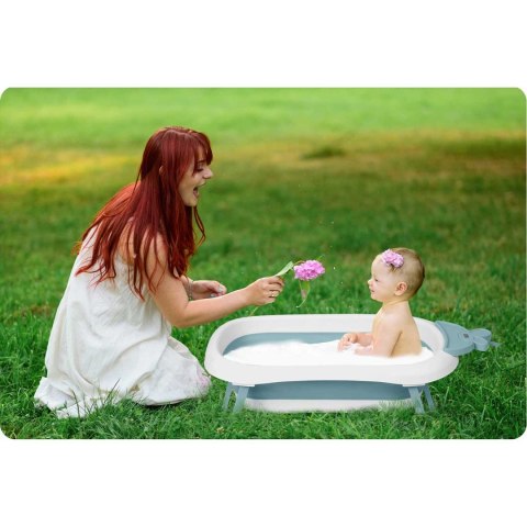 Ricokids Wanienka dla niemowląt z termometrem RK-282 biało-niebieska Ricokids Wanienka dla niemowląt z termometrem RK-282 biało-niebieska