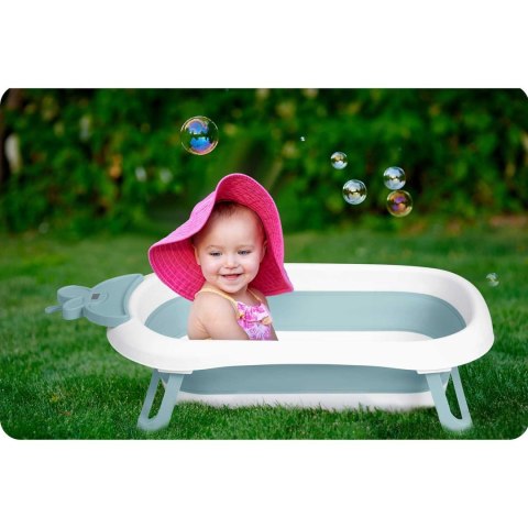 Ricokids Wanienka dla niemowląt z termometrem RK-282 biało-niebieska Ricokids Wanienka dla niemowląt z termometrem RK-282 biało-niebieska