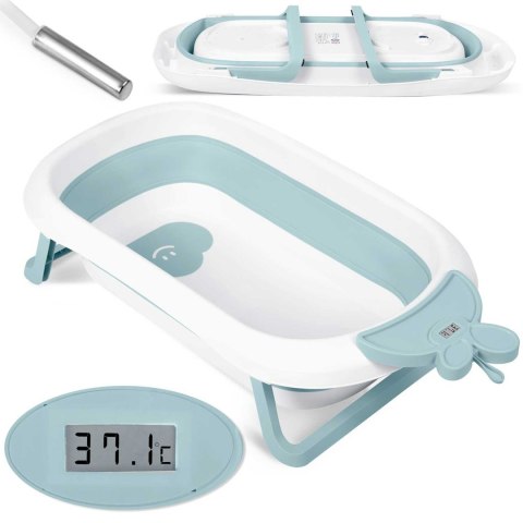 Ricokids Wanienka dla niemowląt z termometrem RK-282 biało-niebieska Ricokids Wanienka dla niemowląt z termometrem RK-282 biało-niebieska