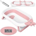Ricokids Wanienka dla niemowląt z termometrem RK-282 biało-różowa