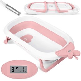Ricokids Wanienka dla niemowląt z termometrem RK-282 biało-różowa