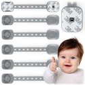Ricokids Zabezpieczenie otwierania szafek Ricokids 798201 6 szt szare