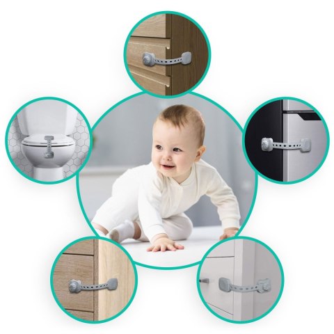Ricokids Zabezpieczenie otwierania szafek Ricokids 798201 6 szt szare Ricokids Zabezpieczenie otwierania szafek Ricokids 798201 6 szt szare