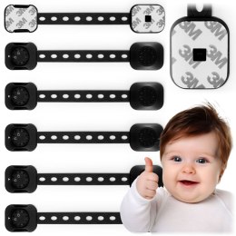 Ricokids Zabezpieczenie otwierania szafek Ricokids 798202 6 szt czarne