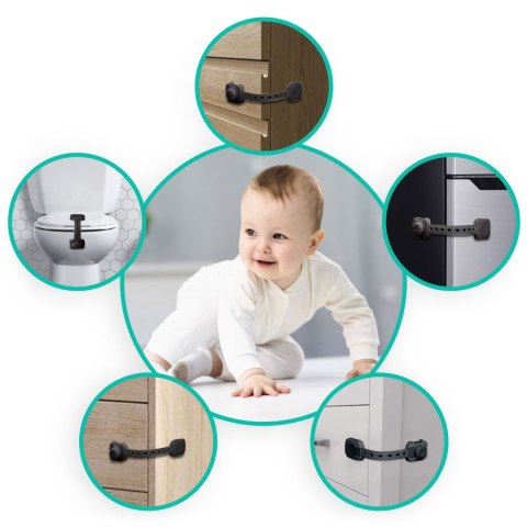 Ricokids Zabezpieczenie otwierania szafek Ricokids 798202 6 szt czarne Ricokids Zabezpieczenie otwierania szafek Ricokids 798202 6 szt czarne