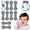 Ricokids Zabezpieczenie otwierania szafek Ricokids 798301 10 szt szare