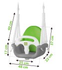 Ricokids Huśtawka kubełkowa Słonik 3w1 Ricokids szaro zielona