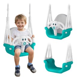 Ricokids Huśtawka kubełkowa Słonik 3w1 Ricokids turkusowa