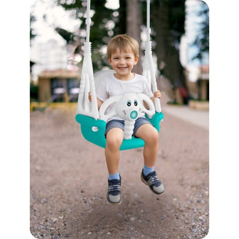 Ricokids Huśtawka kubełkowa Słonik 3w1 Ricokids turkusowa Ricokids Huśtawka kubełkowa Słonik 3w1 Ricokids turkusowa