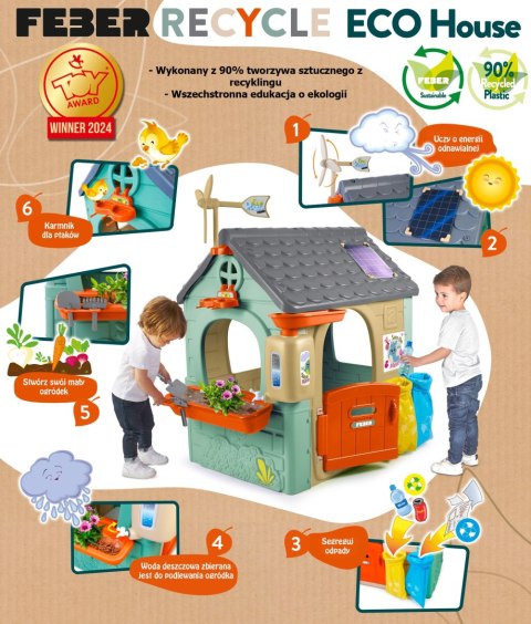 Feber FEBER Domek ogrodowy Recycle Eco Segregacja Odpadów Zielona Energia Feber FEBER Domek ogrodowy Recycle Eco Segregacja Odpadów Zielona Energia